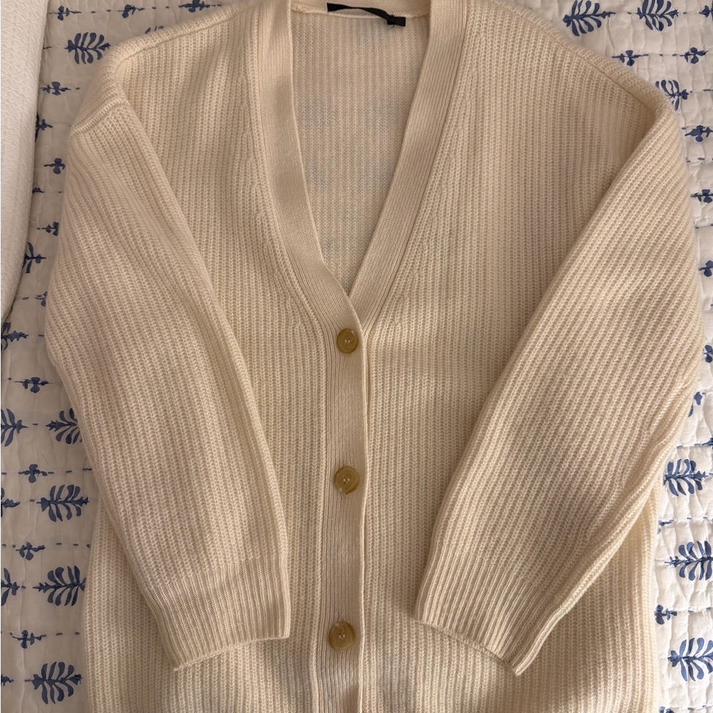 Jenni Kayne Ivory Button-Up Cardigan